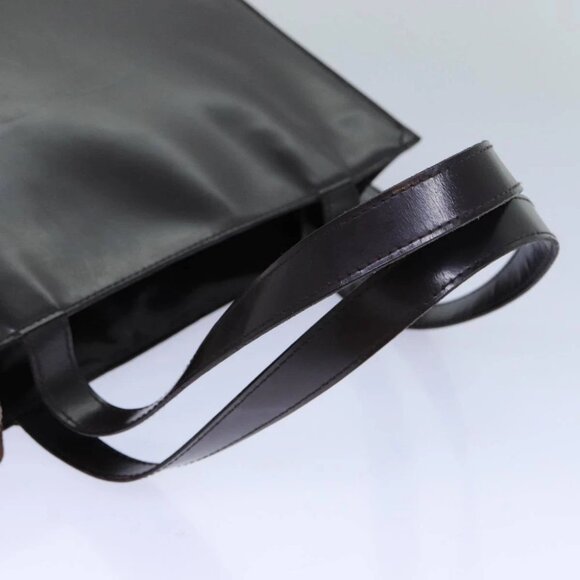 CHANEL COCO Mark Hand Bag Enamel Brown CC - Picture 8 of 15